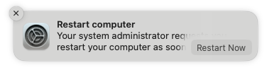 Restart message